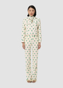 Vascano green hearts print jacket Pistache TARA JARMON UK
