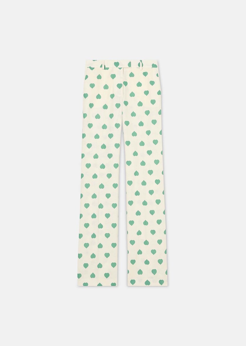 Poupee green heart print pants Pistache TARA JARMON UK