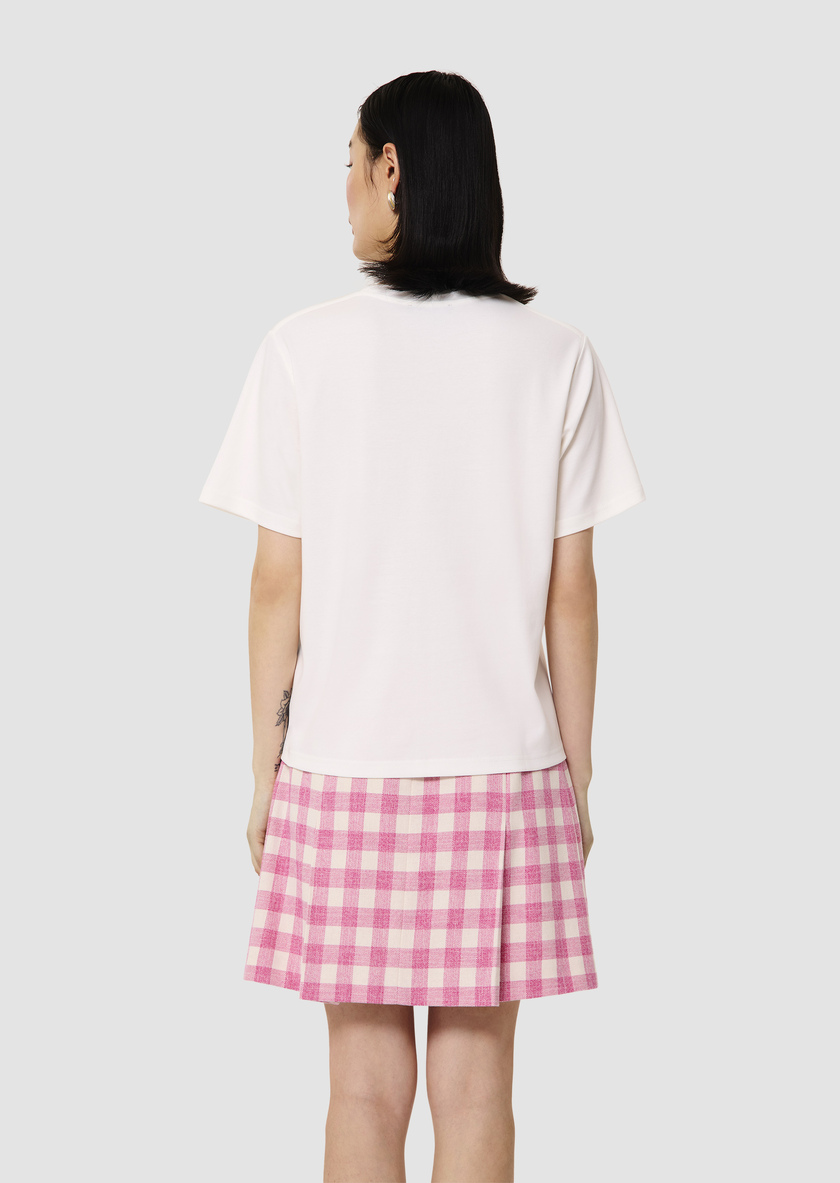 Trefle white double cotton T-shirt Pistache TARA JARMON UK