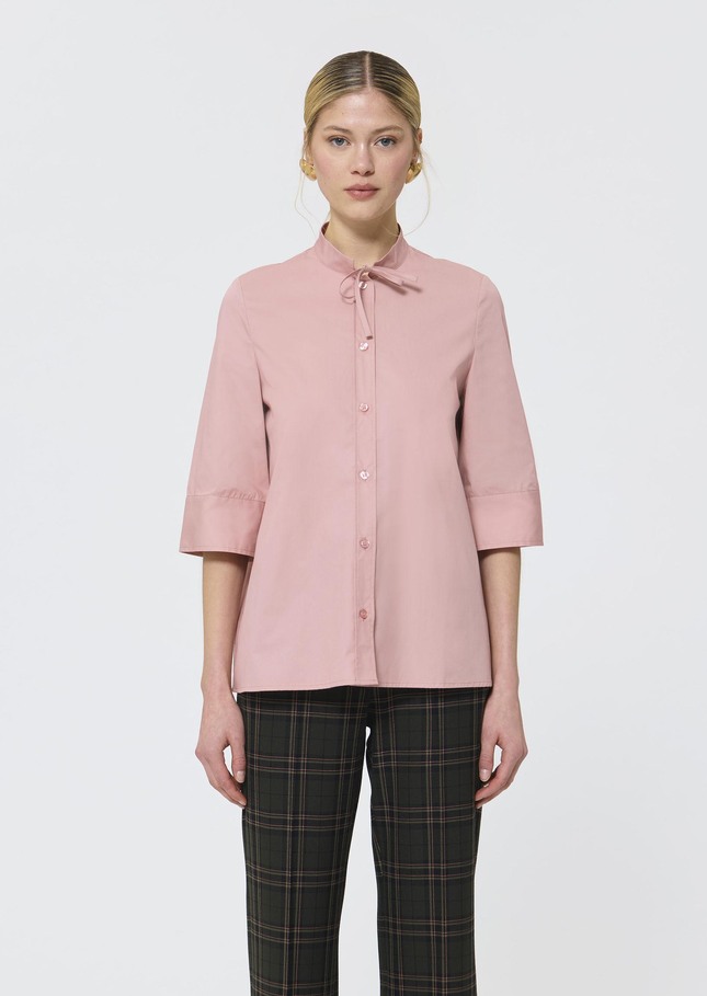 Clea shirt pale pink poplin Blush TARA JARMON UK