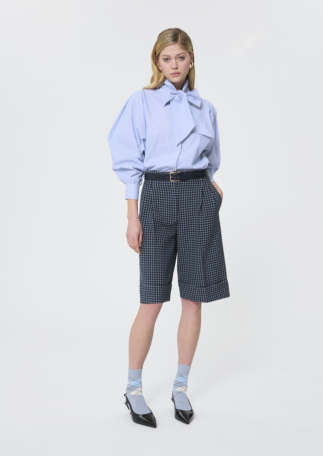 Candya shirt blue striped poplin Blue TARA JARMON UK