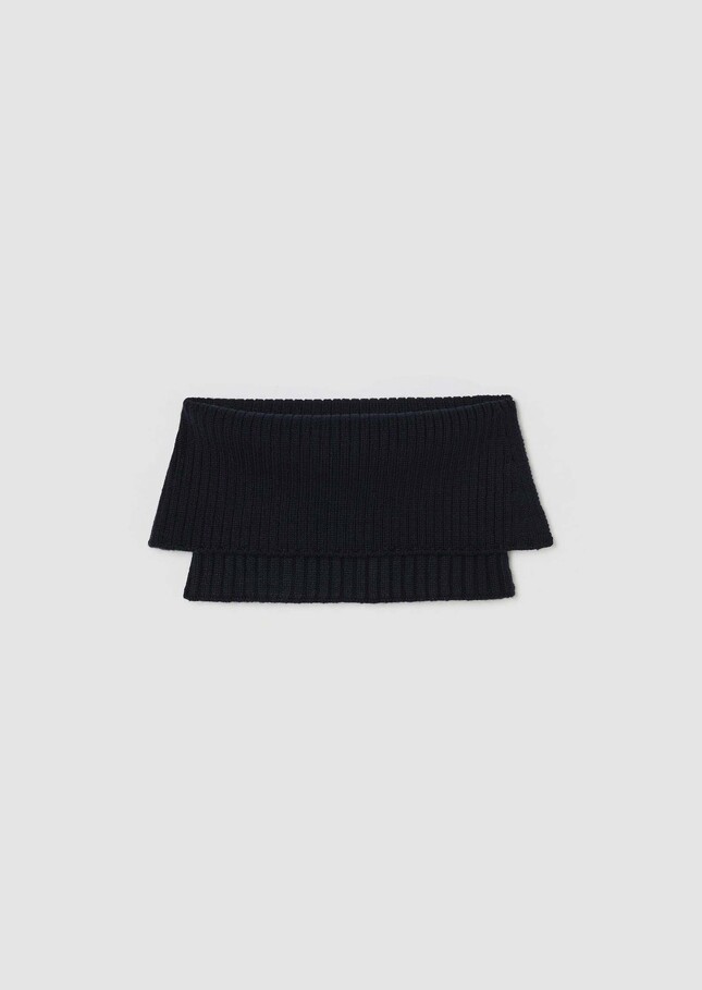 Eclipse Detachable Collar black wool Black TARA JARMON UK
