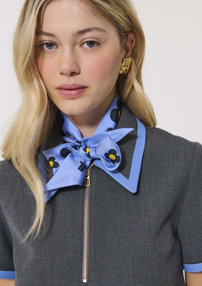 Elise scarf sky blue silk Horizon TARA JARMON UK