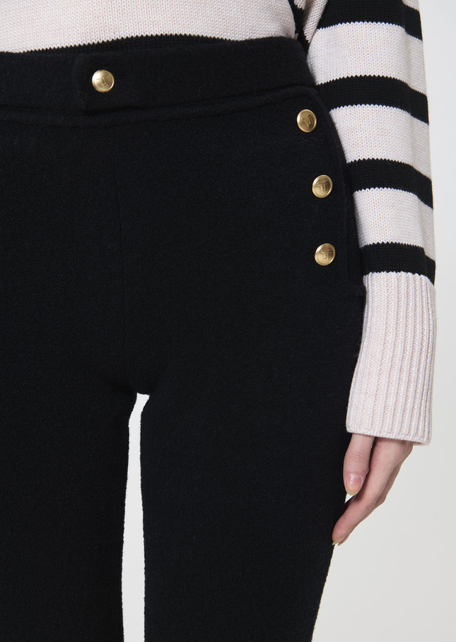 Palomino Pants black bouclé wool Black TARA JARMON UK