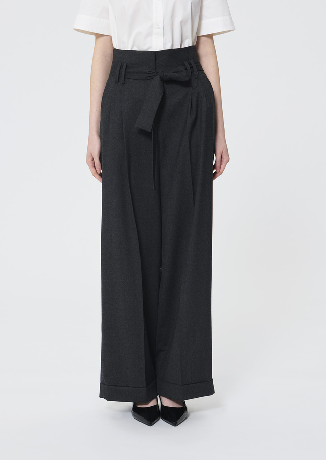 Pia Pants heather grey flannel Gray grey TARA JARMON UK