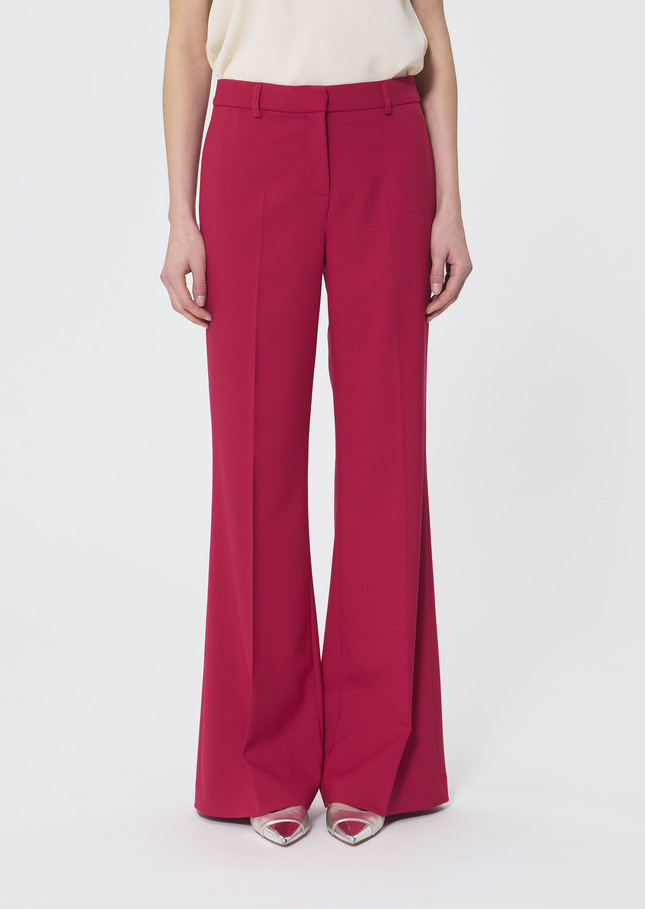 Patrice trousers red in cold wool Garnet TARA JARMON UK