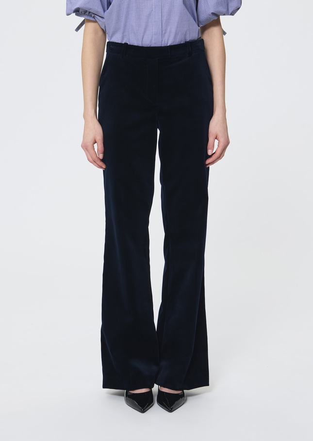 Pitt Pants midnight blue velvet Night TARA JARMON UK
