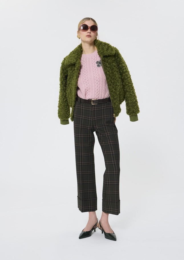 Pierre Pants green checkered Vert anglais TARA JARMON UK