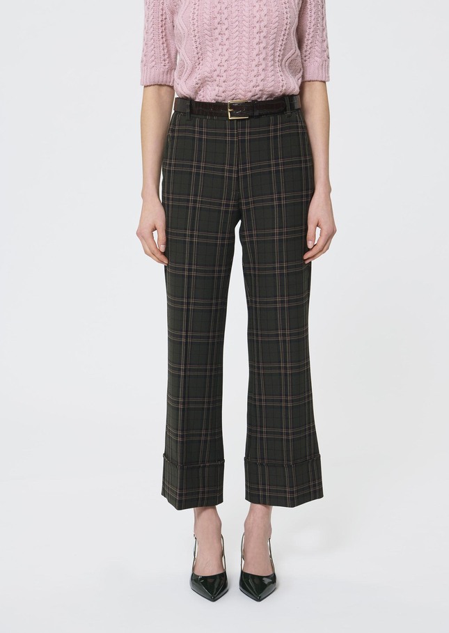 Pierre Pants green checkered Vert anglais TARA JARMON UK