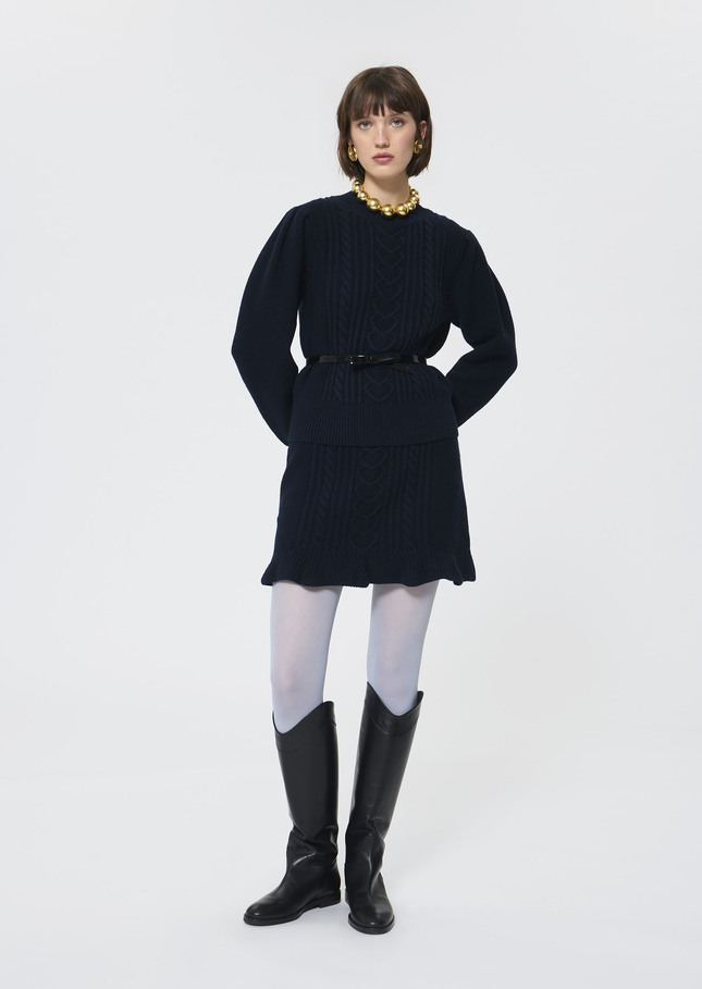 Pongo sweater midnight blue wool Night TARA JARMON UK