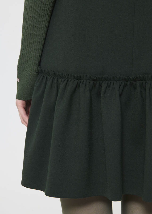 Rosabel dress green flannel Vert anglais TARA JARMON UK