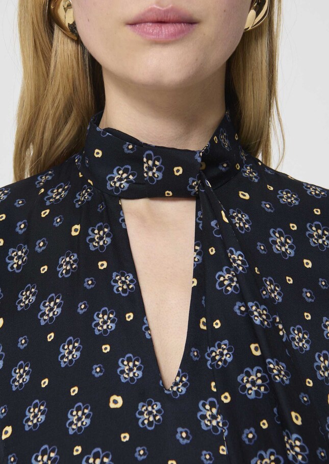 Rufus Dress midnight blue floral print Night TARA JARMON UK