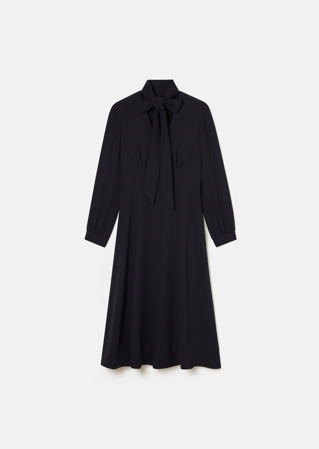 Rosalie Dress midnight blue crepe Night TARA JARMON UK