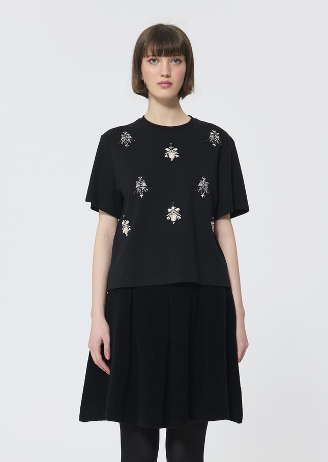 Tarabee T-Shirt black cotton Black TARA JARMON UK