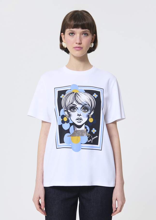 Taratwiggy T-Shirt white cotton White TARA JARMON UK