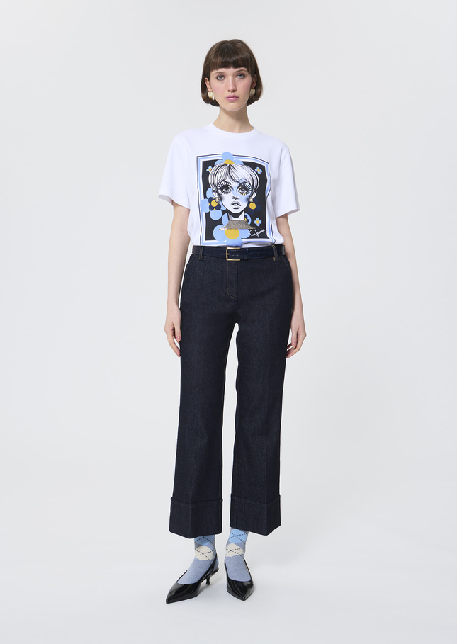 Taratwiggy T-Shirt white cotton White TARA JARMON UK