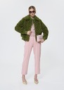 Bianca Jacket green faux fur boucle Cactus TARA JARMON UK