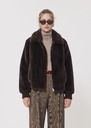 Bianca Jacket brown faux fur curly Chocolate TARA JARMON UK
