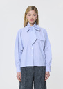 Candya shirt blue striped poplin Blue TARA JARMON UK