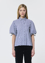 Caly Shirt midnight blue in mini gingham Night TARA JARMON UK