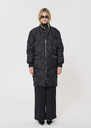 Danielle quilted down jacket black monogram pattern Black TARA JARMON UK