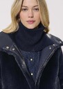 Eclipse Detachable Collar midnight blue wool Night TARA JARMON UK