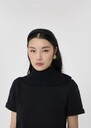 Eclipse Detachable Collar black wool Black TARA JARMON UK