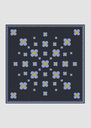 Edme Scarf midnight blue silk Night TARA JARMON UK