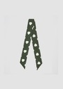 Edith scarf English green silk Vert anglais TARA JARMON UK
