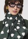 Ethan quilted scarf green Vert anglais TARA JARMON UK