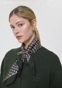 Effy stole English green silk Vert anglais TARA JARMON UK