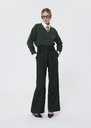 Pia Pants English green flannel Vert anglais TARA JARMON UK