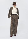 Parigi trousers beige Prince of Wales check Taupe color TARA JARMON UK