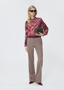 Poupee Pants beige in cold wool Taupe color TARA JARMON UK