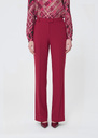 Poupee Pants red in cold wool Garnet TARA JARMON UK