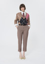 Philippa trousers beige in cold wool Taupe color TARA JARMON UK