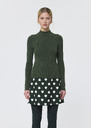 Prudie sweater extra-fine ribbed green knit Vert anglais TARA JARMON UK