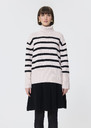 Pacome Sweater ecru with black stripes in wool Off-white TARA JARMON UK