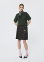 Pamelia Sweater green in compact merino wool Green TARA JARMON UK