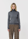 Palma sweater heather grey merino wool Gray grey TARA JARMON UK
