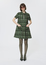 Rubina Dress green plaid double canvas Cactus TARA JARMON UK