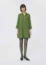 Robe Ross green in fluid crepe Cactus TARA JARMON UK