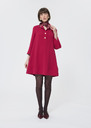 Robe Ross red in fluid crepe Garnet TARA JARMON UK