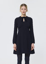 Roxanne Dress midnight blue crepe Night TARA JARMON UK