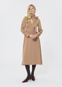 Rosalie Dress beige crepe Nut brown TARA JARMON UK