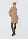 Rolfo dress beige crepe Nut brown TARA JARMON UK