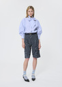 Scott Shorts navy blue with small checks Night TARA JARMON UK
