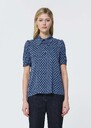 Tonino top midnight blue with mini heart print Night TARA JARMON UK