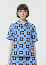 Tania top Sky blue floral print Horizon TARA JARMON UK