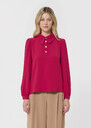 Tonio top red crepe Garnet TARA JARMON UK